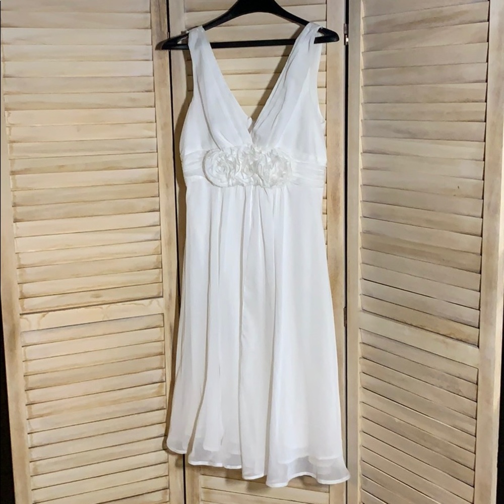 Adrianna Papell white formal dress